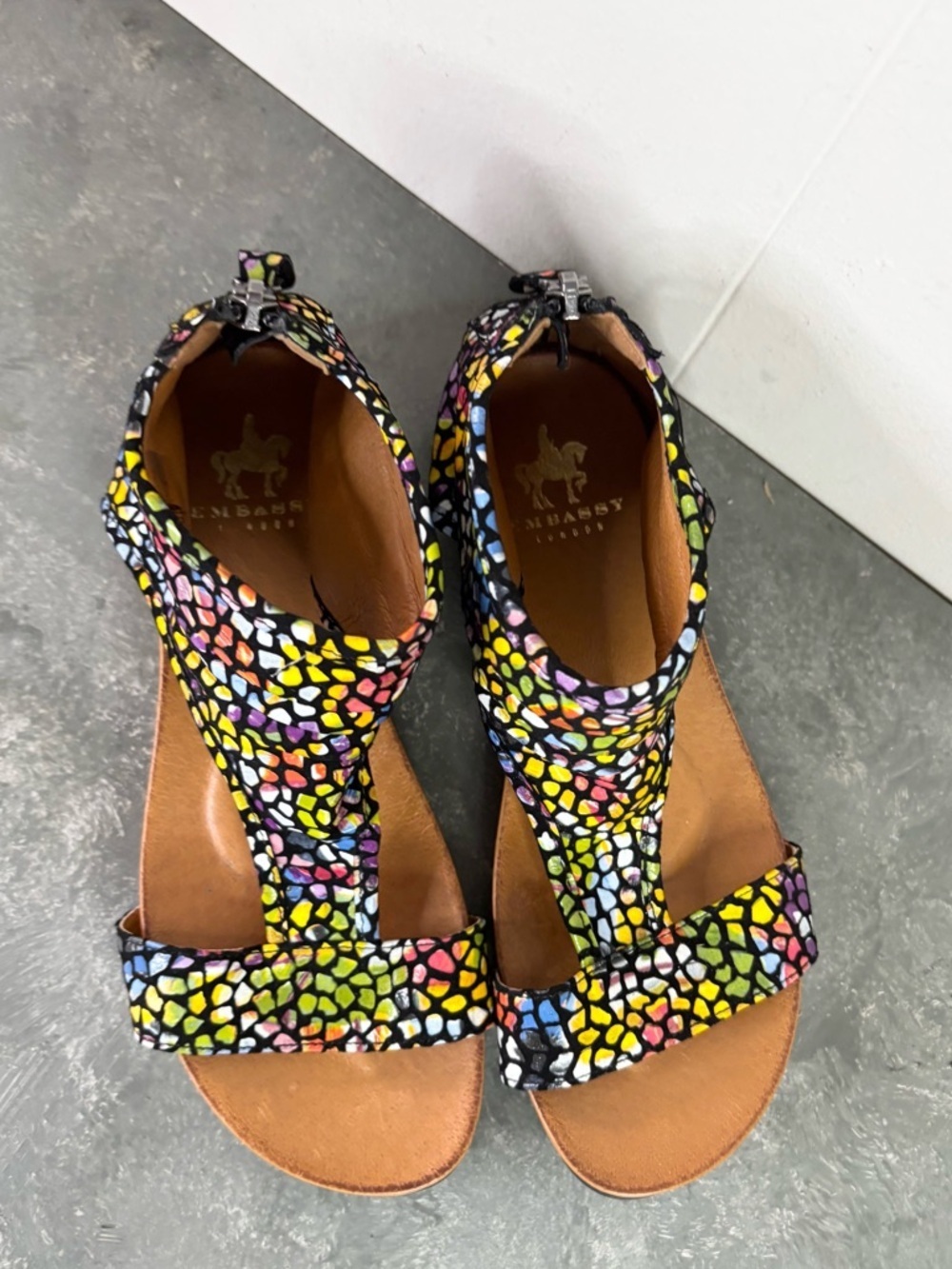 Embassy London downtown colorful sandals size EU 36 US 5-5.5 - Picture 6 of 10